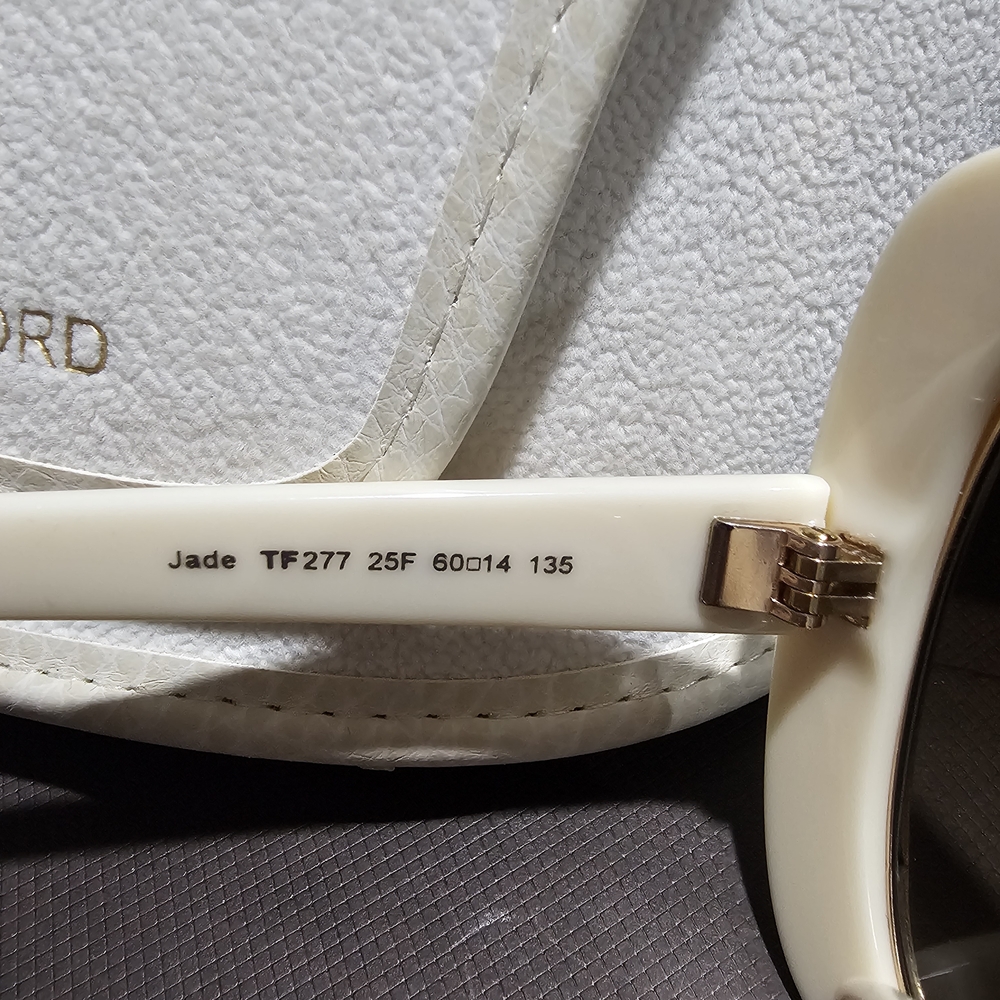 Tom Ford Ivory Sunglasses with Gold Accent - Picture 3 of 13
